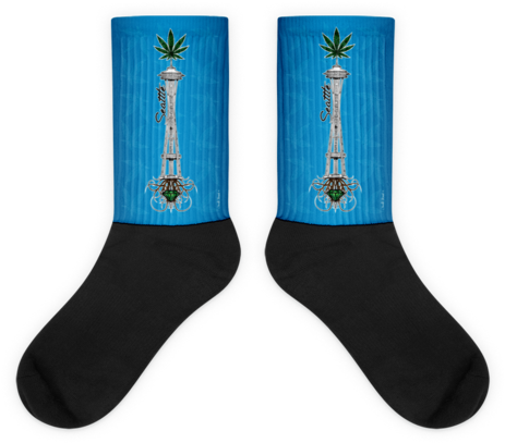Seattle Space Needle - Sock (480x480), Png Download
