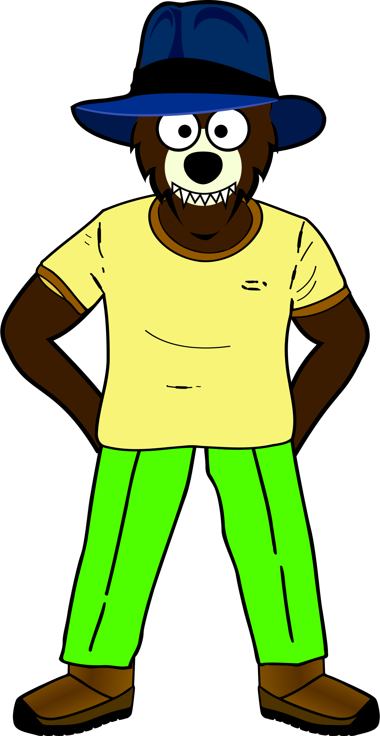 This Free Icons Png Design Of Cartoon Wolf With Clothes (1240x2400), Png Download