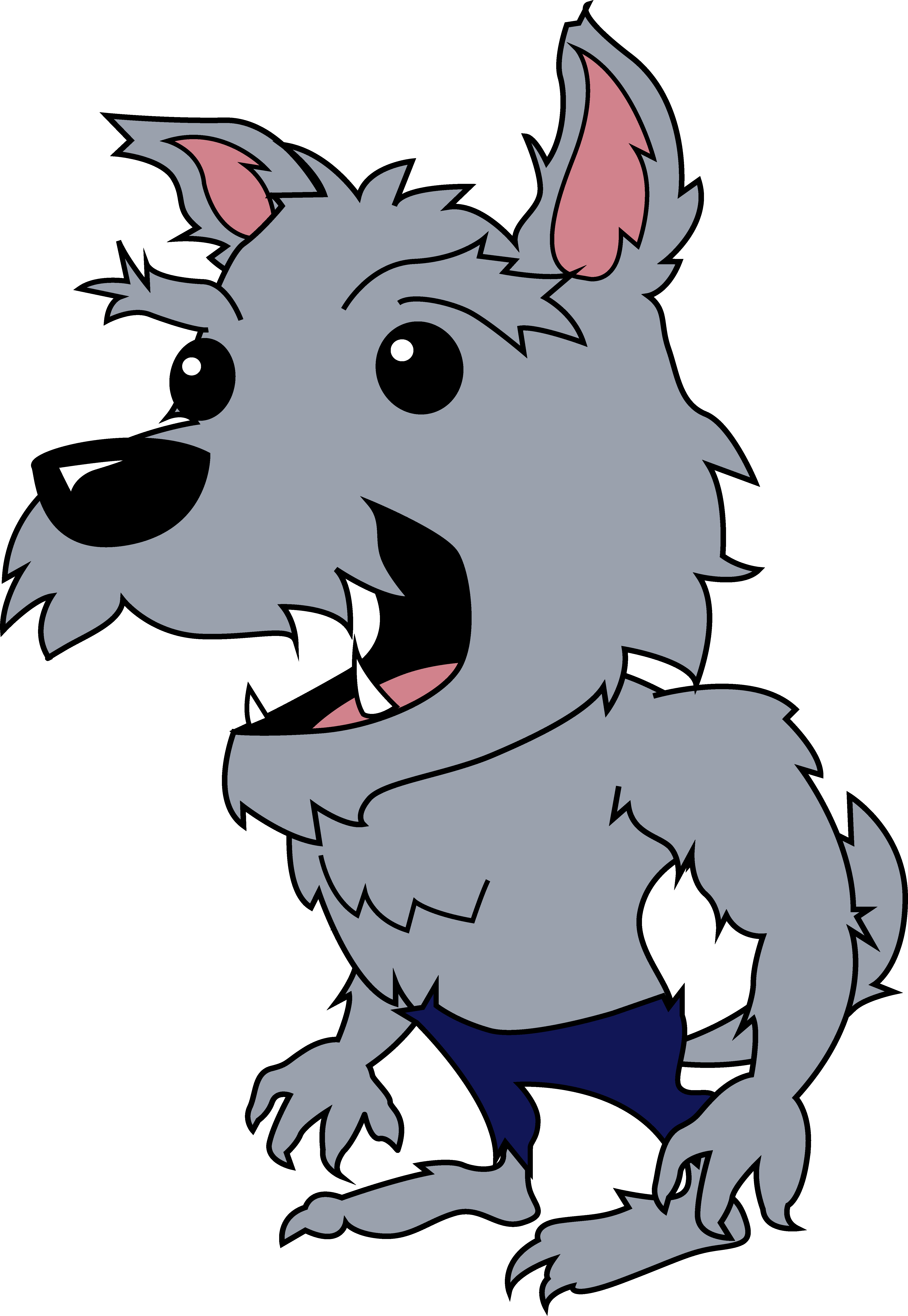 Cartoon Werewolf Png Jpg Transparent Library - Clip Art Werewolf (4775x6922), Png Download