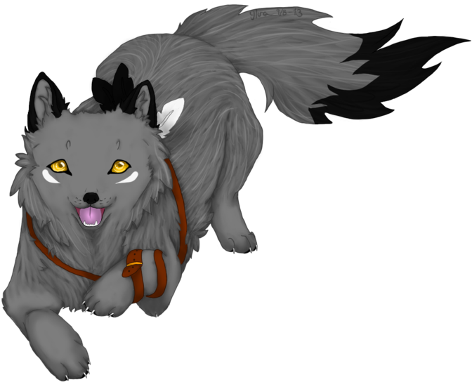 Grey Puppy By Wolves - Anime Wolf No Background (1024x693), Png Download