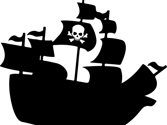 Pirates Png Transparent Images - Pirate Ship Outline Clip Art (640x480), Png Download