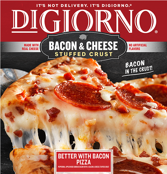 Bacon Cheese Stuffed Crust Pizza Better With Bacon - Digiorno Bacon Stuffed Crust Pizza (750x640), Png Download