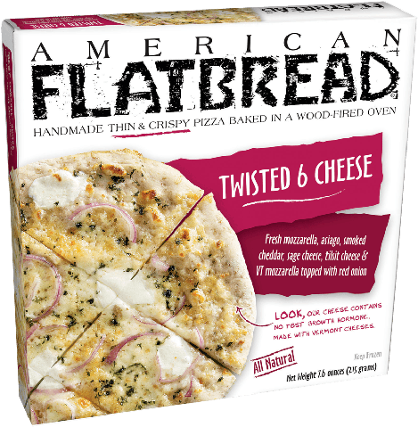 American Flatbread Twisted Six Cheese Pizza, 10 Inch - American Flatbread Pizza (650x499), Png Download