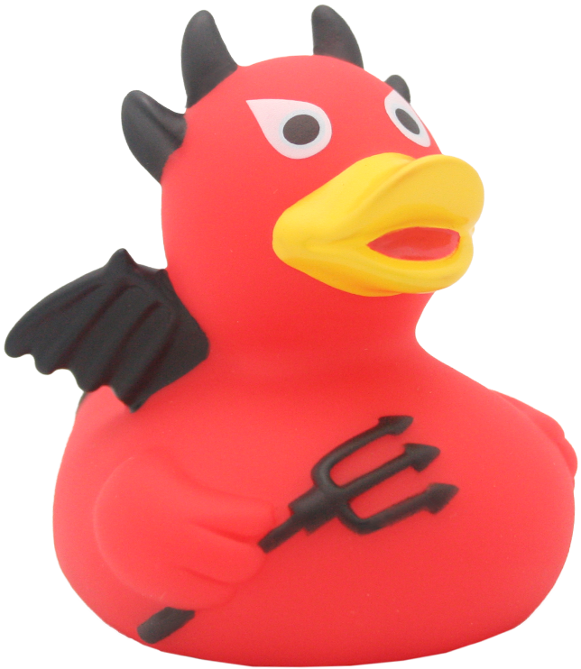 Design By Lilalu - Rubber Duck Devil (800x801), Png Download