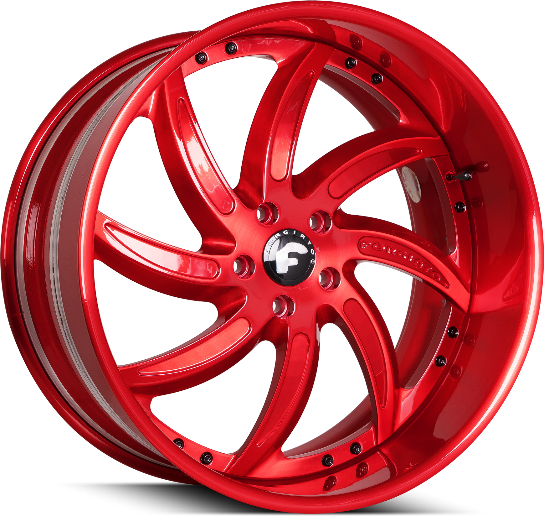 Red Forgiato Rims (1920x1920), Png Download