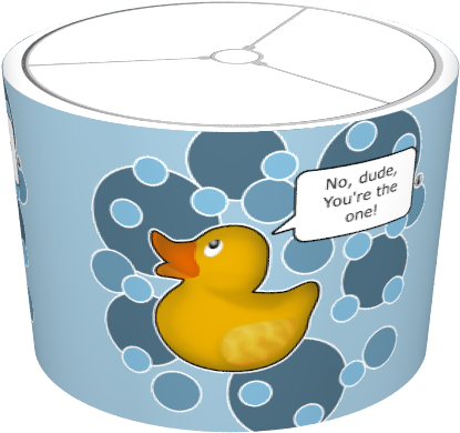Rubber Ducky - Bubbles - Rubber Ducky (674x516), Png Download