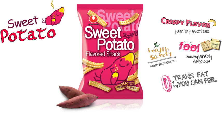 Img Snack Main 02 - Nong Shim Sweet Potato Snack (872x464), Png Download