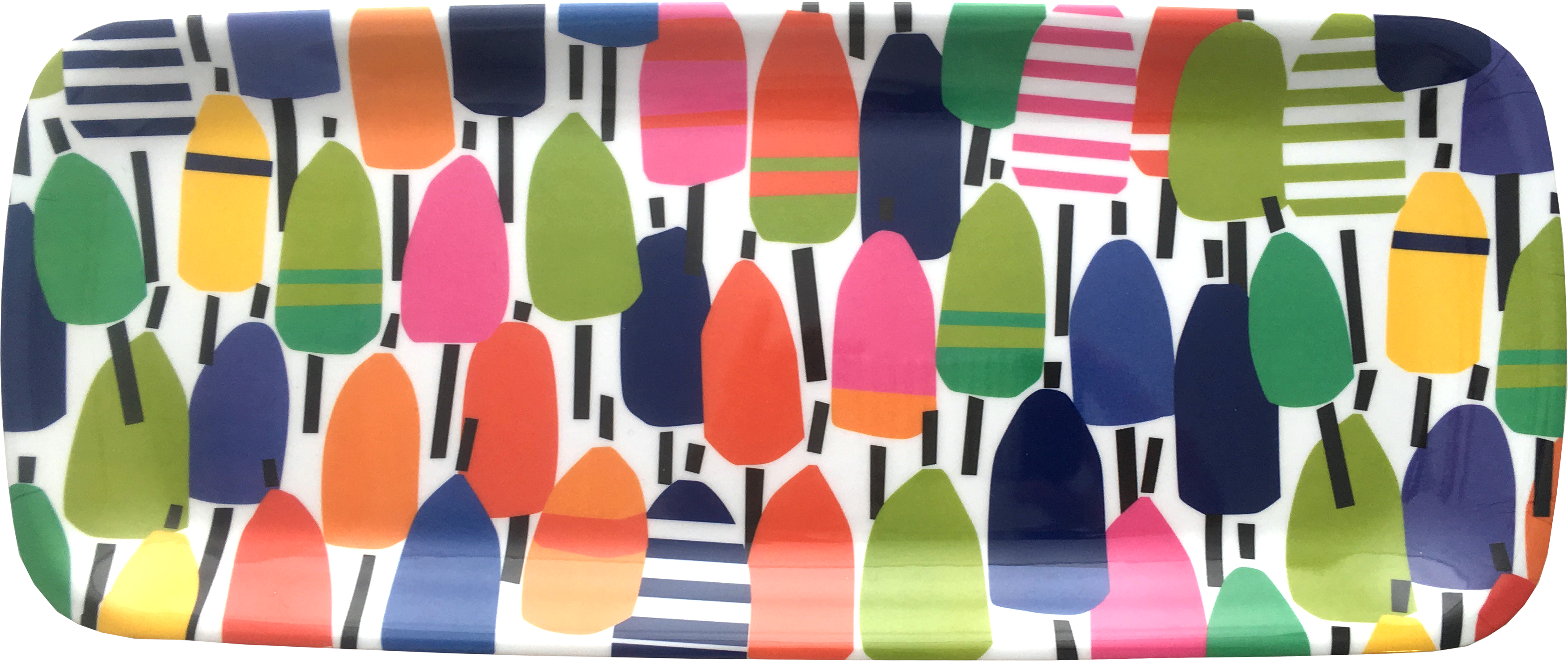 Melamine Buoy Tray - Surfboard (3534x1482), Png Download