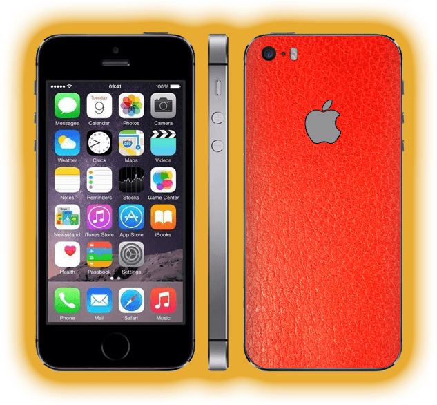 Leather Skins / Wraps - Айфон 5s Space Gray (650x600), Png Download