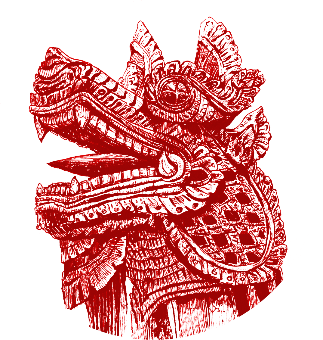 Chinese Dragon Head By Kenny Routt - Illustration (1280x1354), Png Download