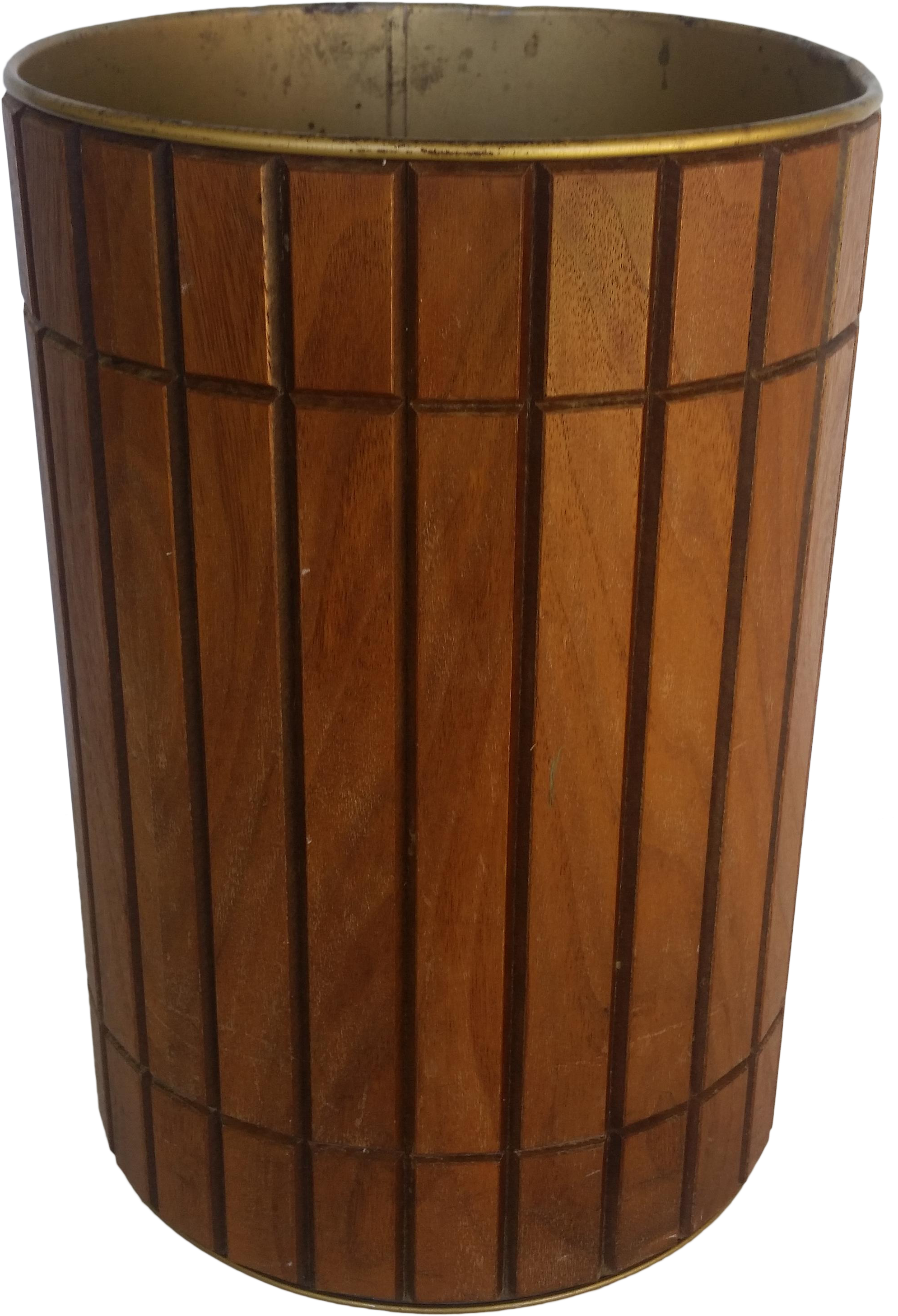Vintage Gruvwood Trash Can Waste Basket On Chairish - Nagara (2209x3237), Png Download