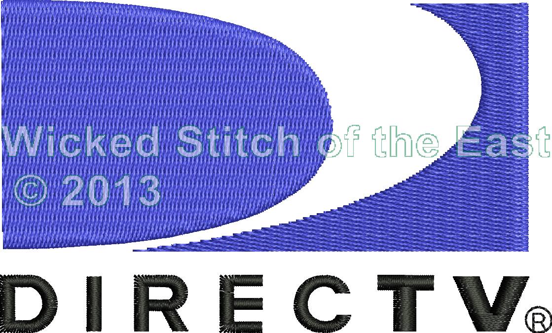 Digitized Embroidery Design-directv - Directv (1119x675), Png Download