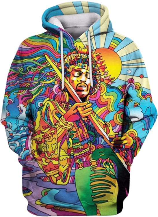 3d Jimi Hendrix Full Print T Shirt - Jimmy Hendrix Mosaico (800x799), Png Download