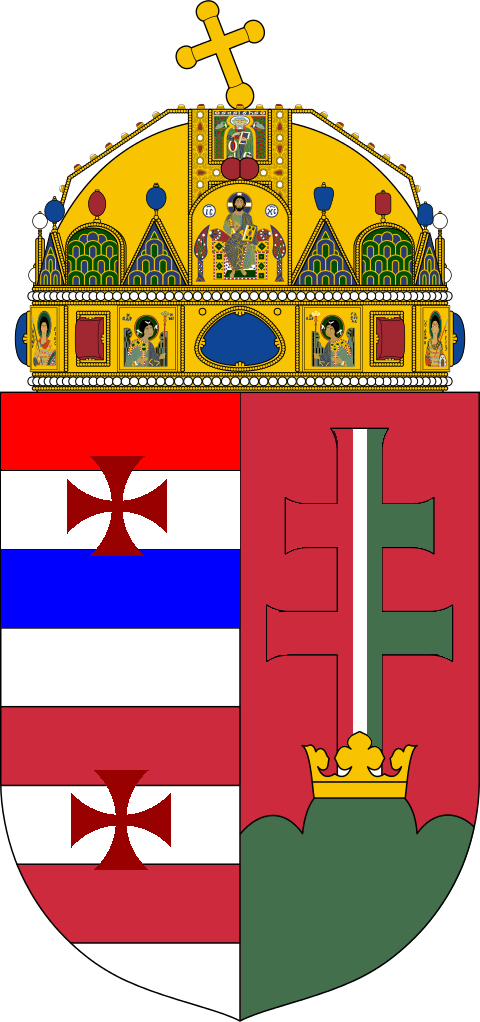Coat Of Arms Of Bratislava - Cross Of Lorraine Hungary (480x1022), Png Download
