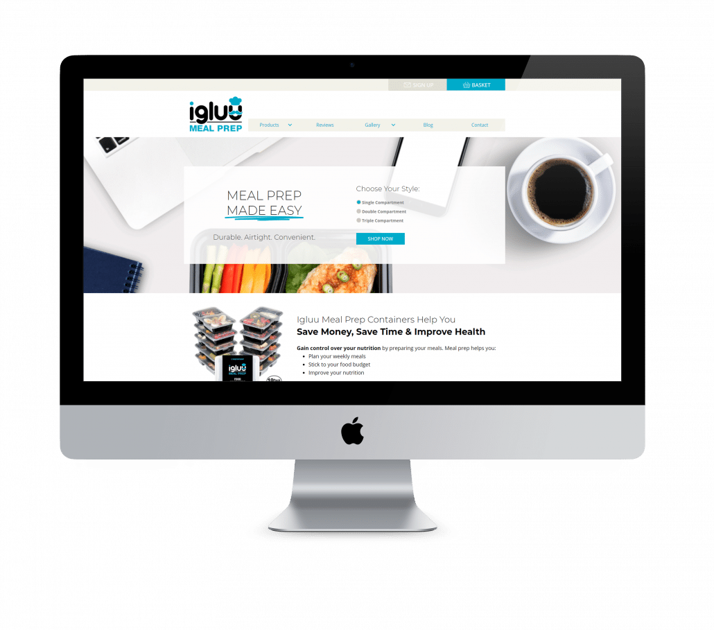 Igluu Meal Prep - Websites Design (1030x909), Png Download