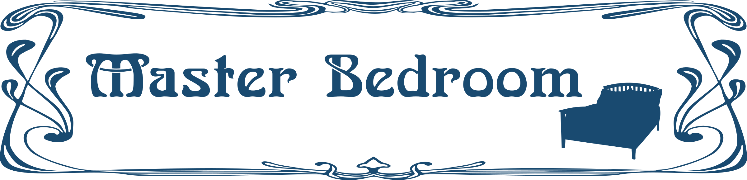 This Free Icons Png Design Of Bedroom Door Sign (2400x578), Png Download