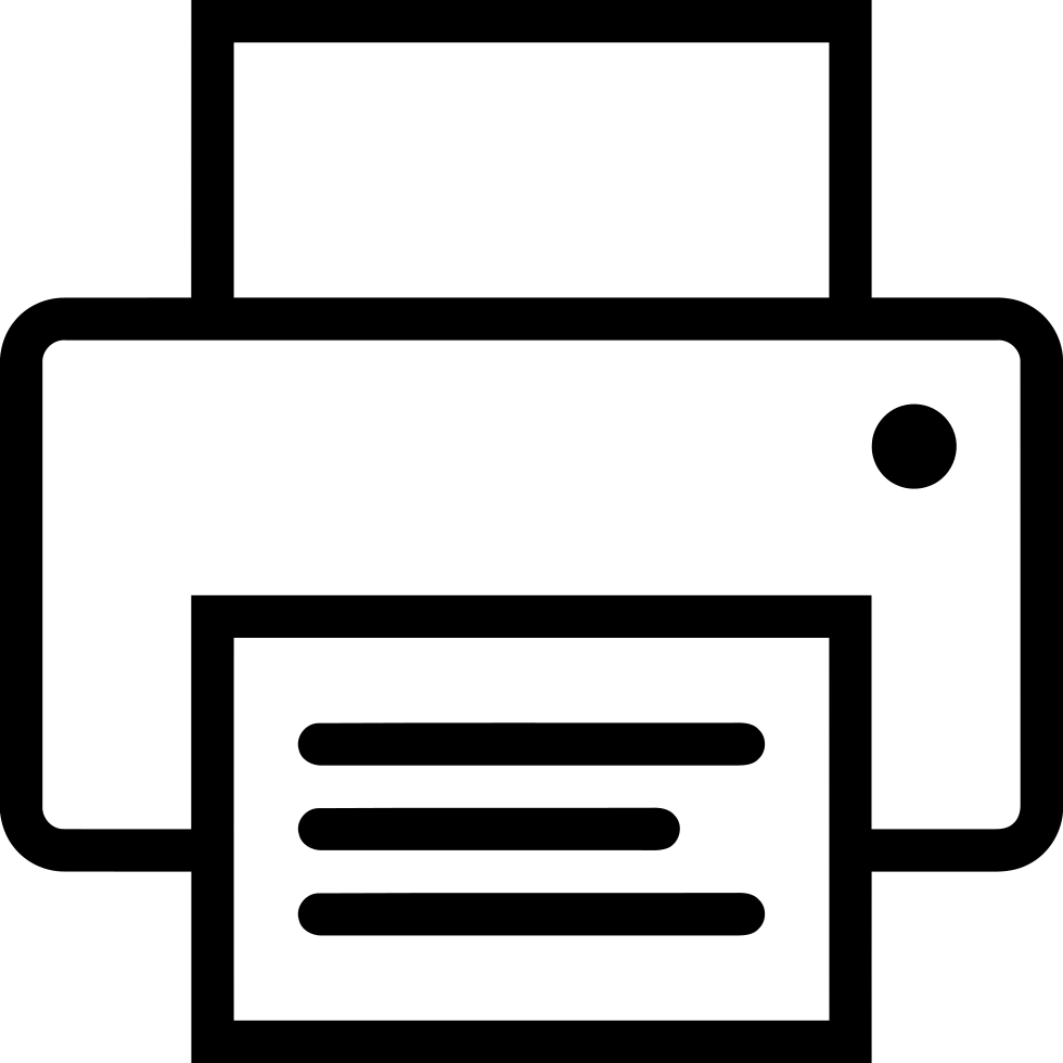 Png File - Print Icon Free (980x980), Png Download