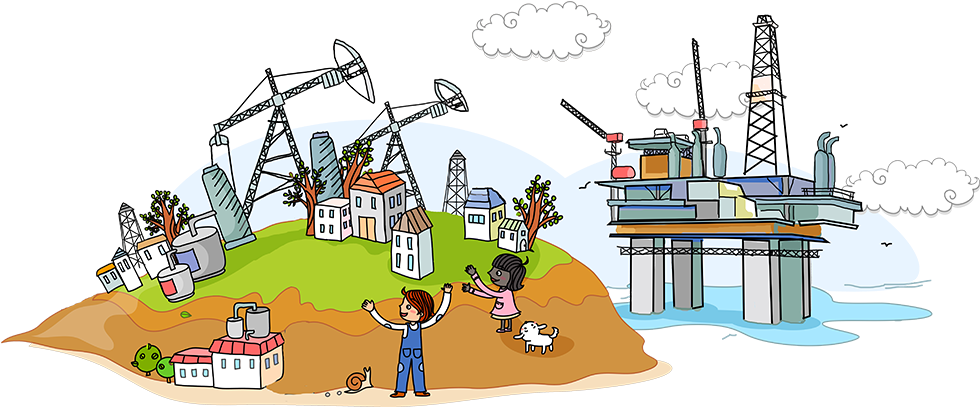 Petroleum Engineering Cartoon - Cartoon (1024x499), Png Download