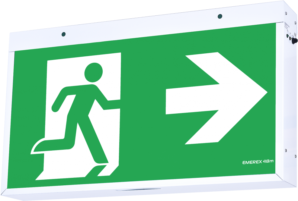 Supersized Exit Light With Increased Visibility And - Fire Exit Signs (1000x681), Png Download
