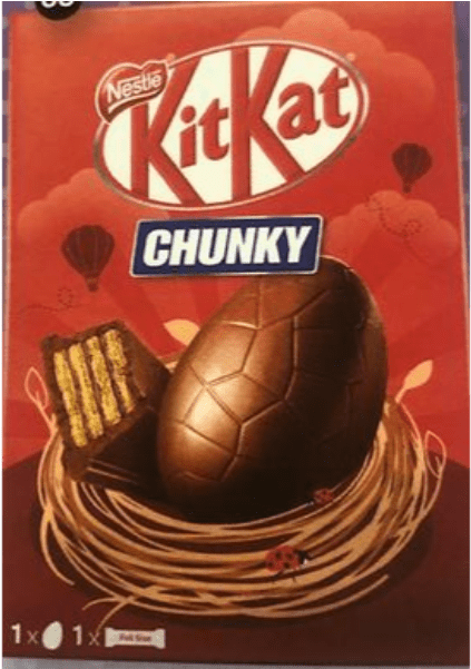 Nestle Kit Kat Easter Egg Plus A Kit Kat Crunchy Bar - Kit Kat Chunky Medium Egg (800x600), Png Download