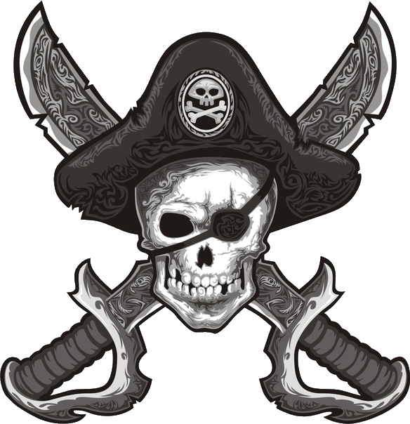 Black Flag Is A Mature Community Based Guild Seeking - Skull And Crossbones With Eye Patch (584x604), Png Download