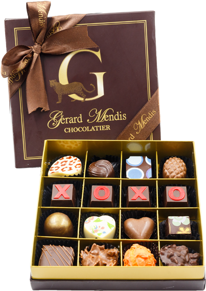 Xoxo 16 Piece Chic Paperboard Box - Chocolate Truffle (920x690), Png Download
