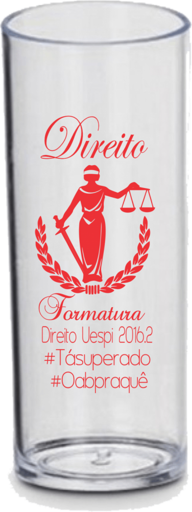 Copos Personalizados Formatura Direito - Justice (376x1000), Png Download