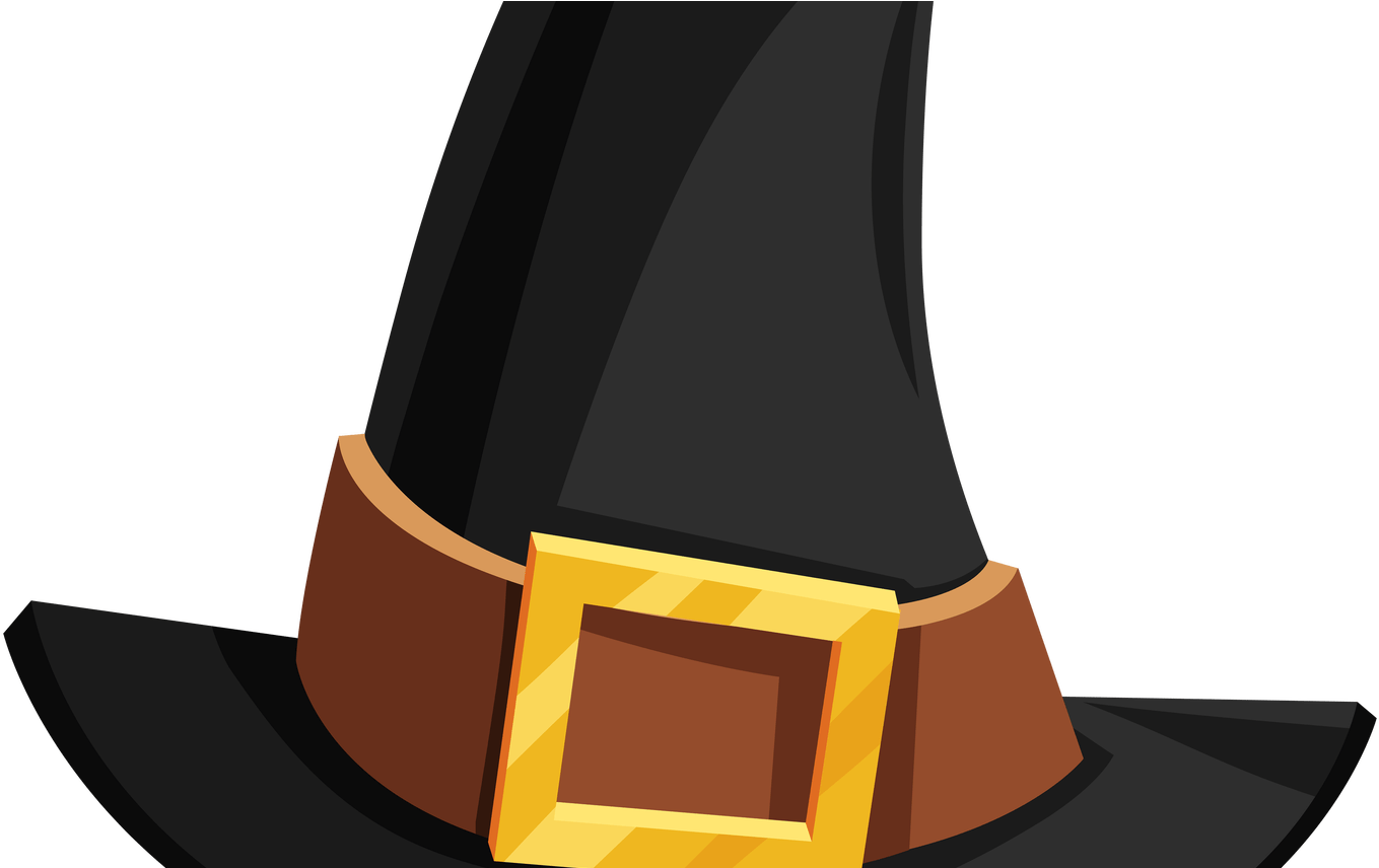 Sombrero Hat Clipart Transparent Background Www Topsimages - Clip Art Pilgrim Hat (1368x855), Png Download