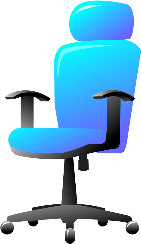 Household Goods Chair Icon - Chair Icon Blue Png (468x807), Png Download