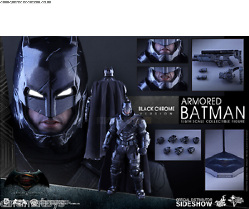 Authentic Cheap Armored Batman Black Chrome Ver, Sixth - Hot Toys Black Chrome Armored Batman (800x785), Png Download