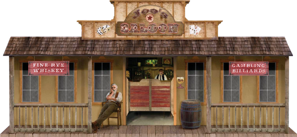 Share This Image - Cowboy Western Town (1000x462), Png Download
