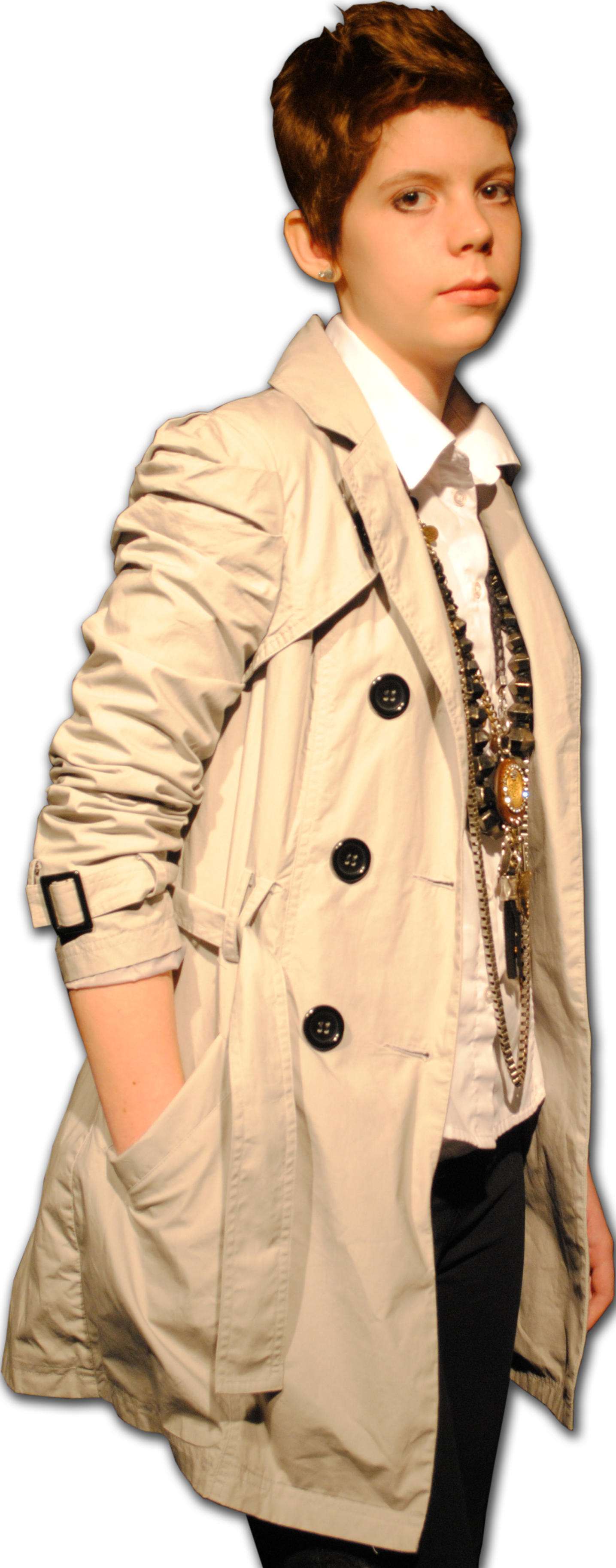 Above You Can See The Image That I Used As The Central - Trench Coat (1435x3647), Png Download
