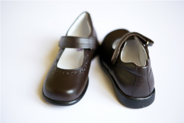 Lilly Leather School Shoe - Sandal (590x590), Png Download