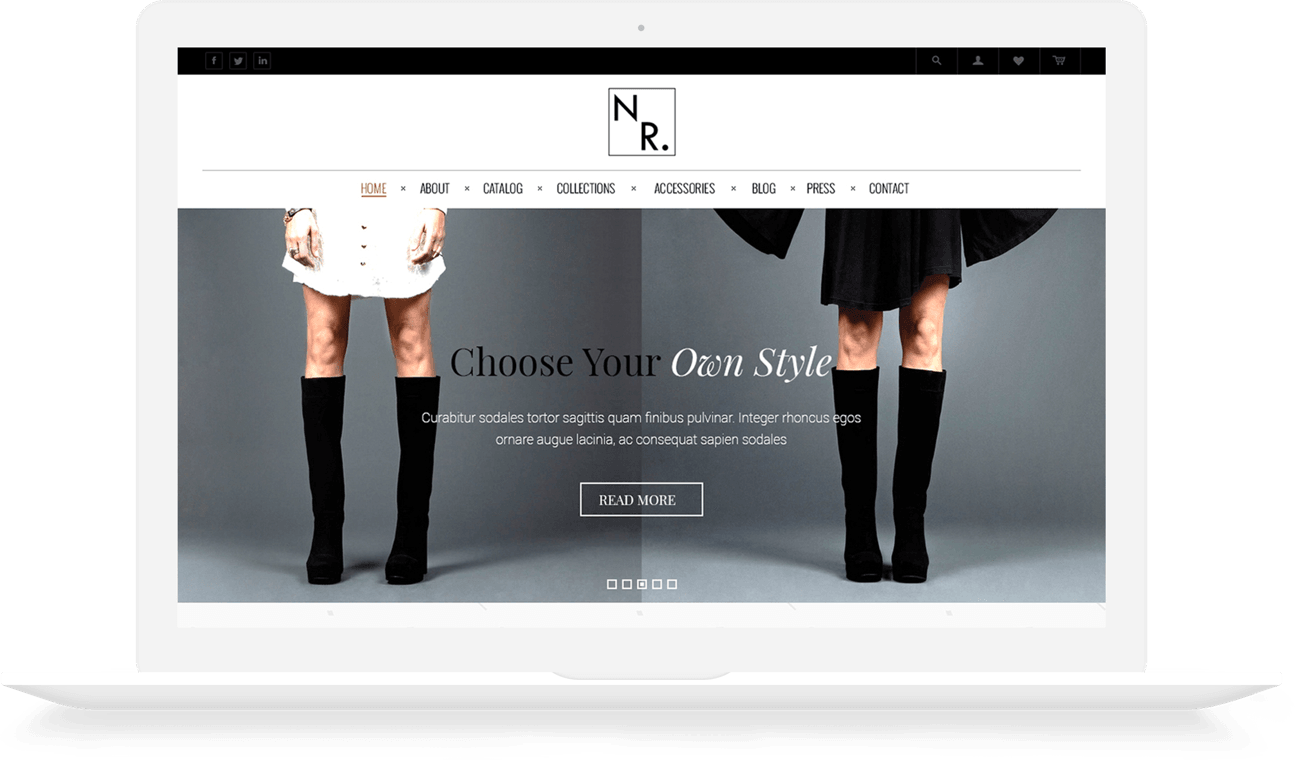 Sample Web Design - Knee-high Boot (1295x760), Png Download
