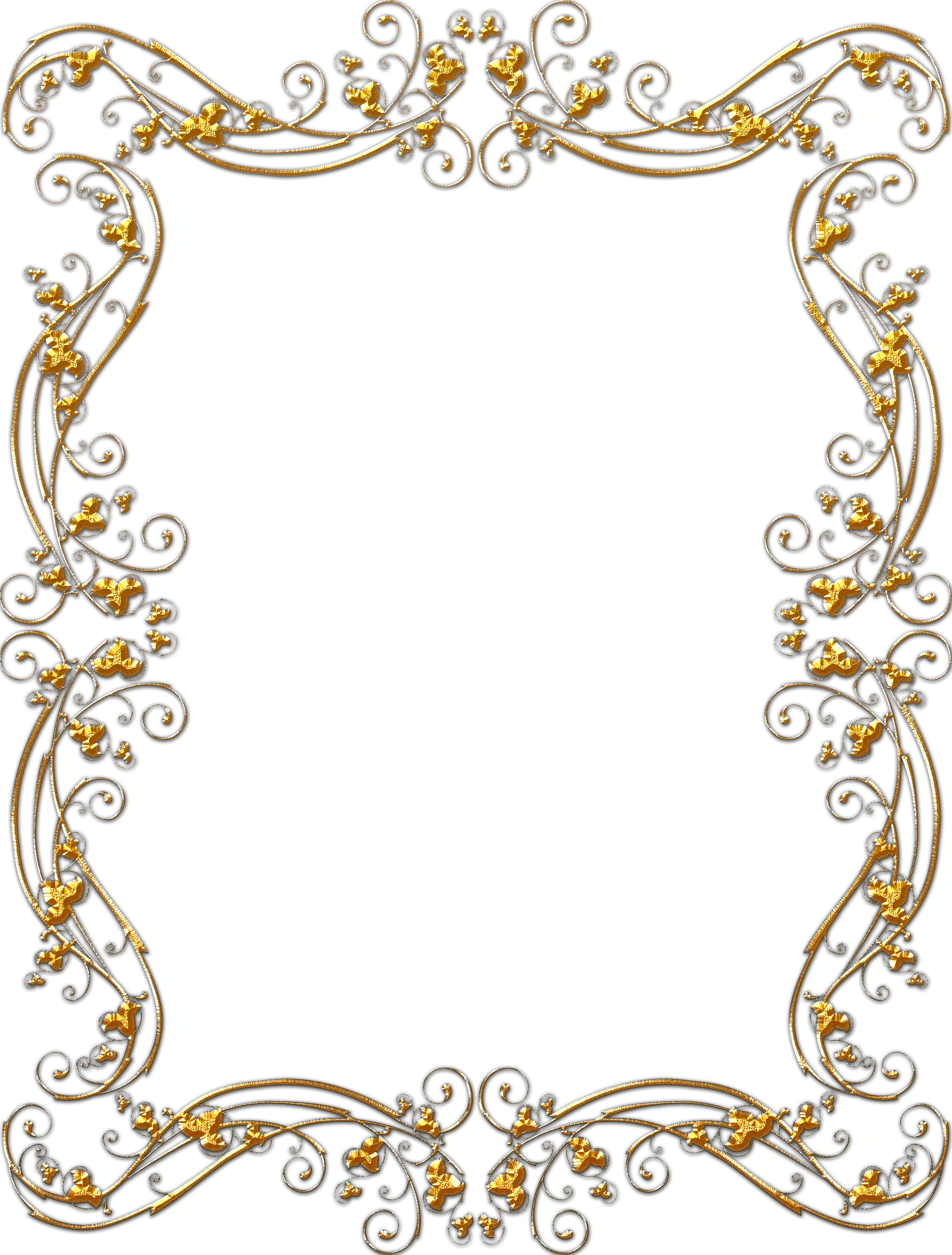 Gold Frame Wallpaper For Iphone - Free Download Frame Png (2000x2636), Png Download