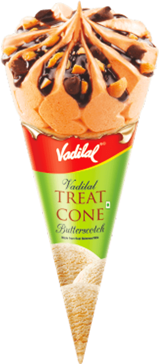 Vadilal Treat Cone Butterscotch - Vadilal Ice Cream Cone (800x800), Png Download