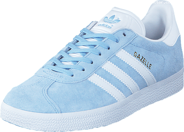 Adidas Originals Gazelle Clear Sky/white/gold Met - Gazelle Adidas Clear Sky (705x507), Png Download