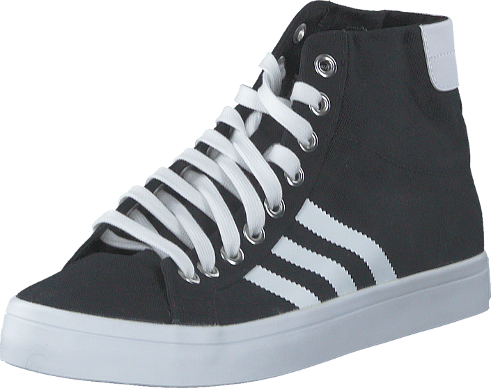 Adidas Originals Courtvantage Mid Black/white/metallic - Shoe (705x557), Png Download