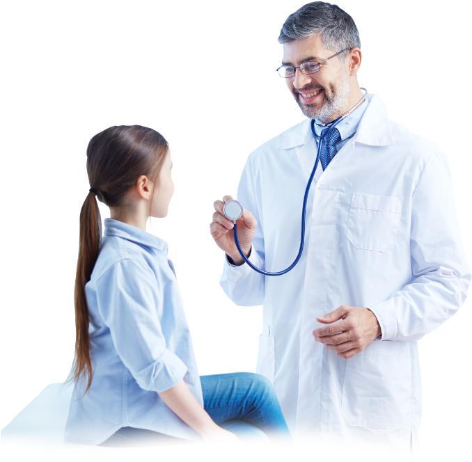 Kingdom Of Doctors Why - Doctor Atendiendo A Una Niña Dibujo (693x673), Png Download