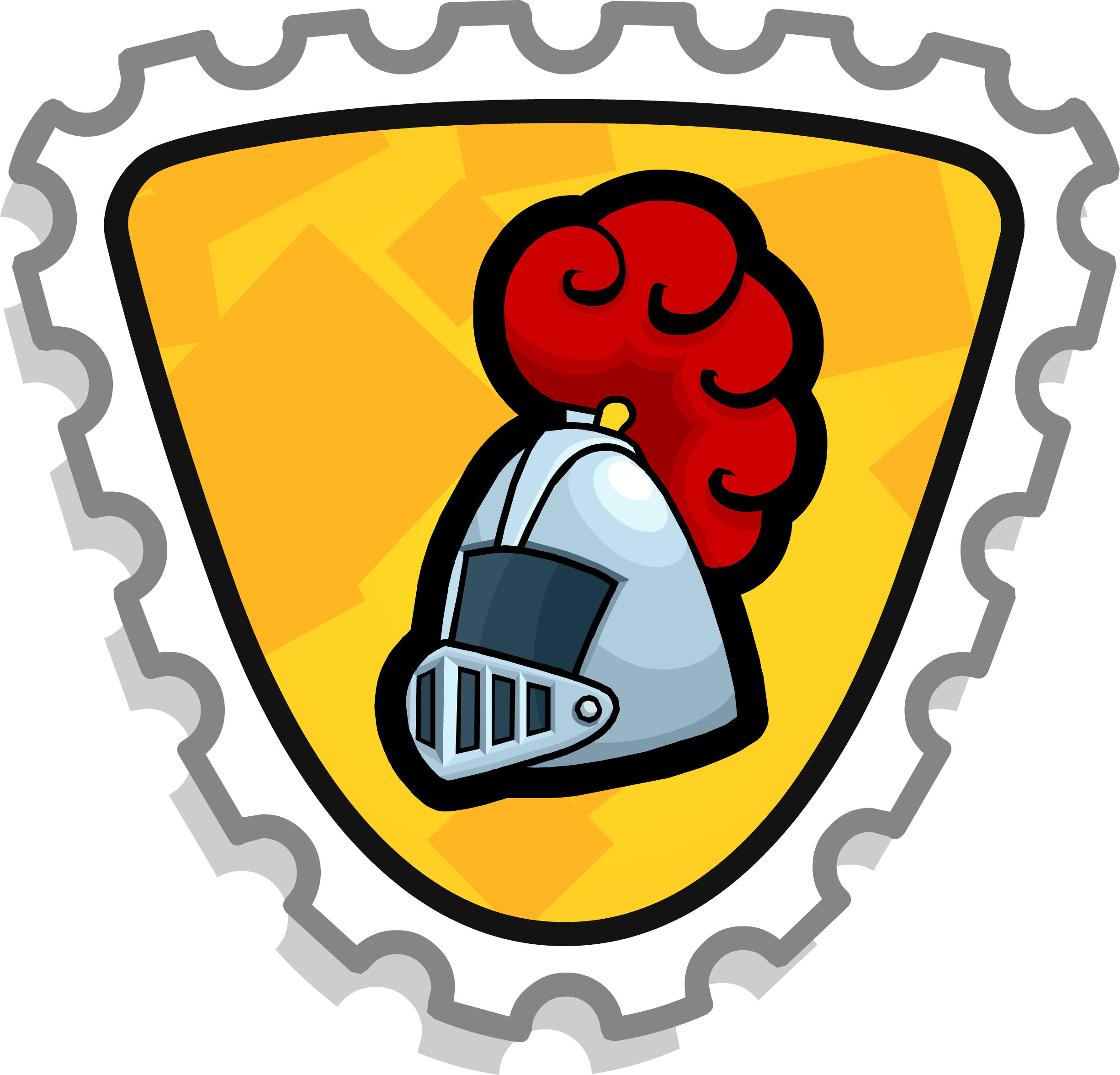Noble Knight Stamp Club Penguin Rewritten Wiki - Club Penguin Extreme Stamp (2451x2352), Png Download