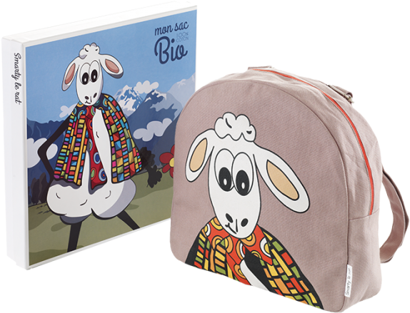 Woolly The Sheep Knapsack - Cartoon (700x700), Png Download