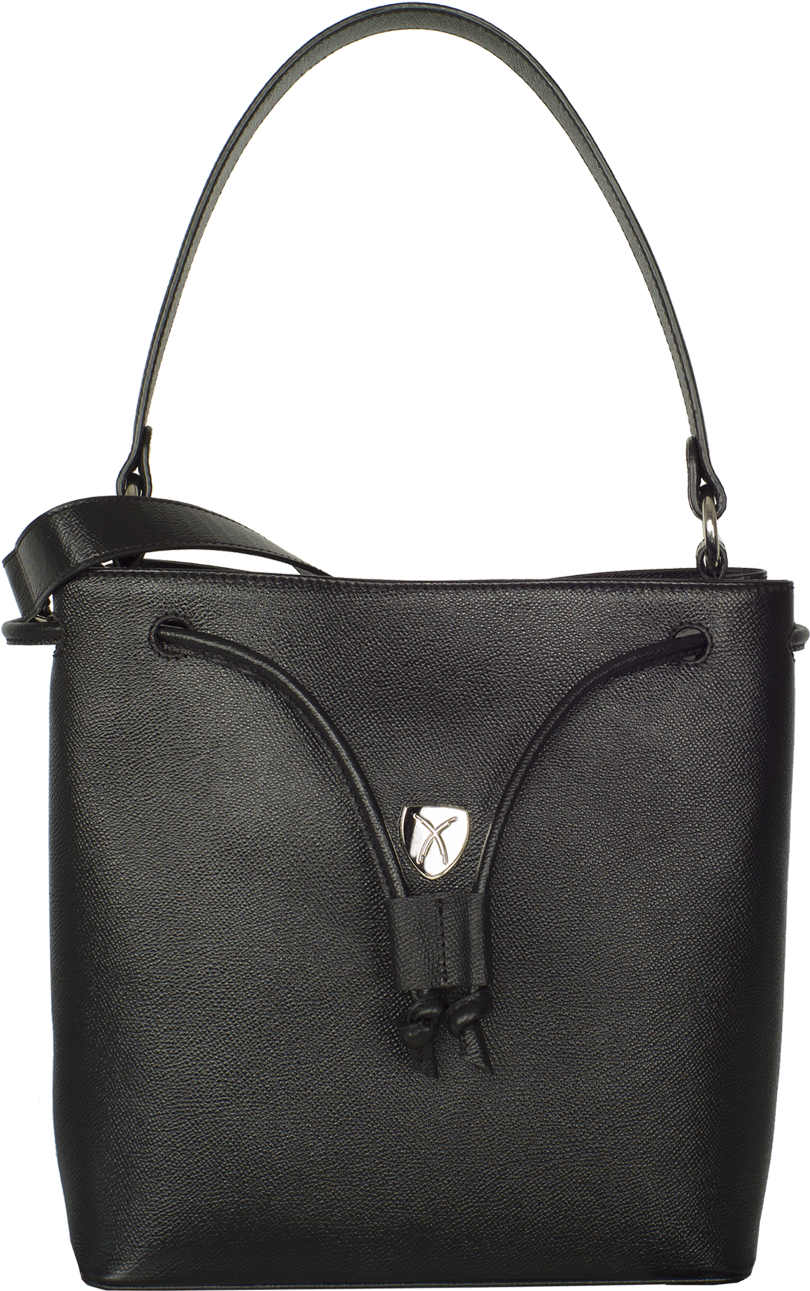 Handbag Shoulderbag 10 Inch Leather Black - Handbag (2000x2000), Png Download