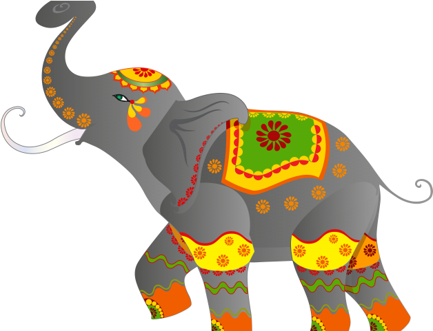 Indian Clipart Parrot - India Art Elephant (640x480), Png Download