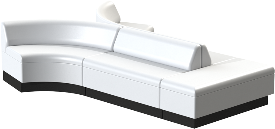 Club Seating, Bowling Center Furniture, Soft Seating - Chaise Longue (916x536), Png Download