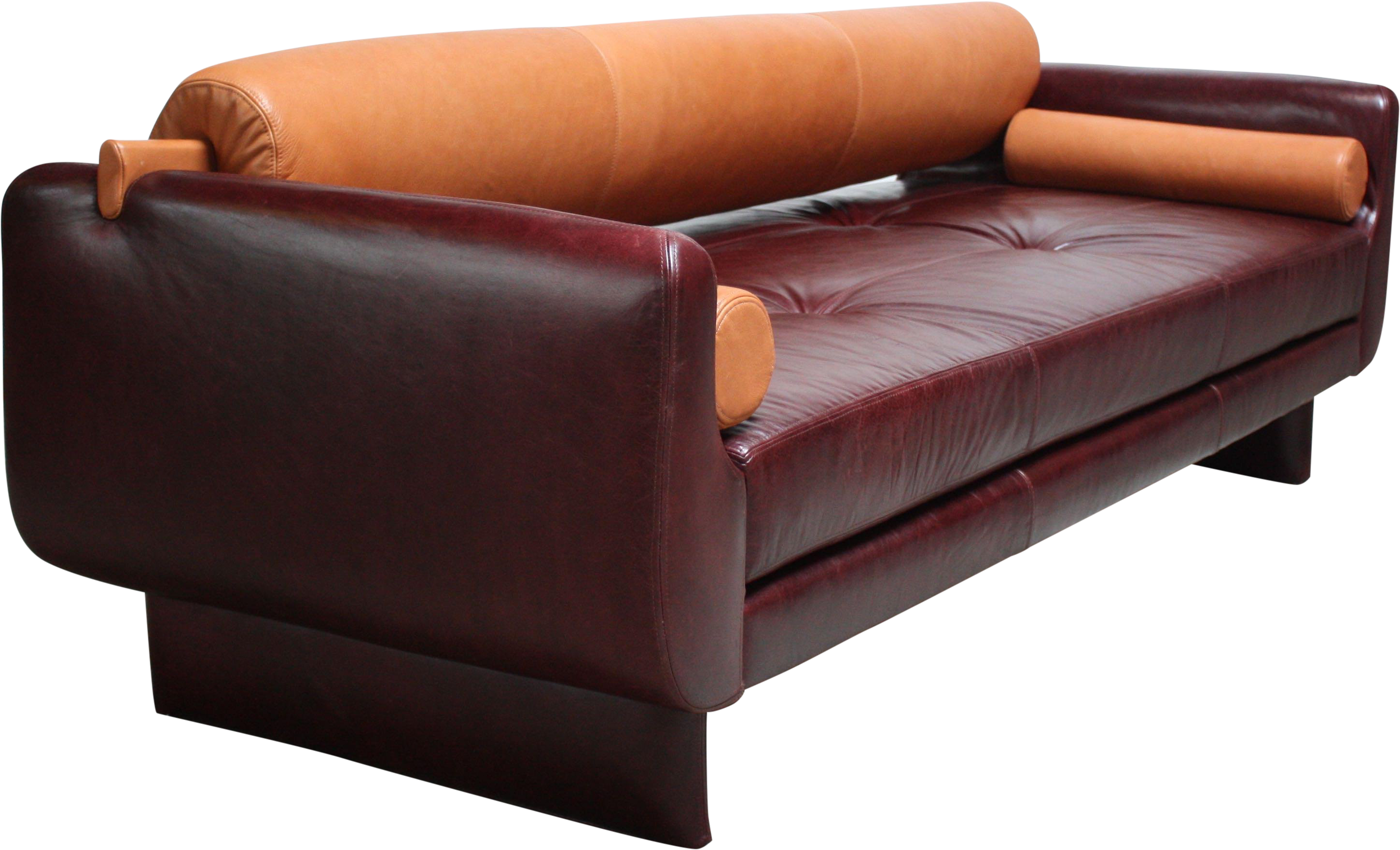 Vladimir Kagan Matinee Sofa Daybed In Leather Garcia - Studio Couch (3222x1957), Png Download