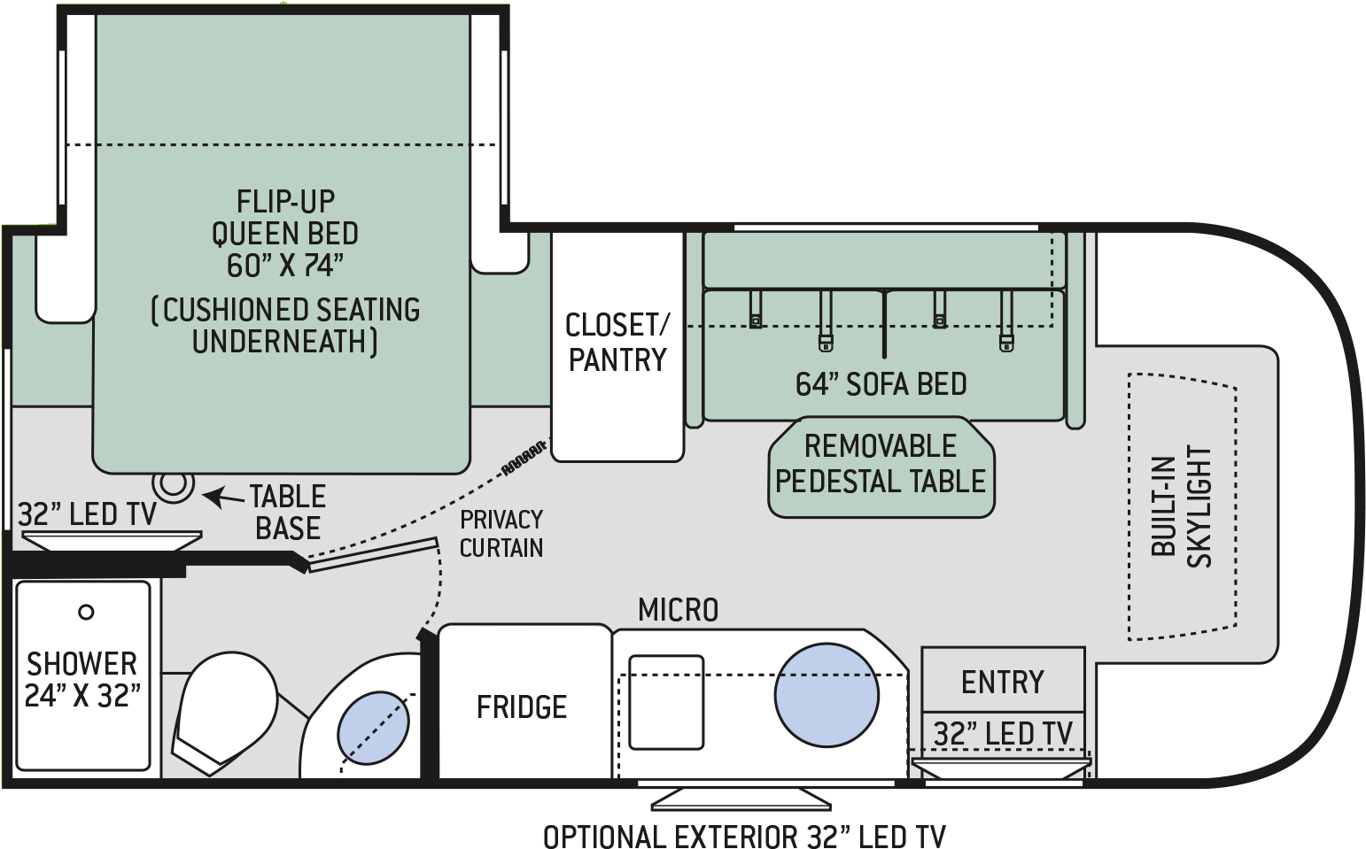 23tb Gemini Ruv Diesel Motorhome Rental (2000x1000), Png Download
