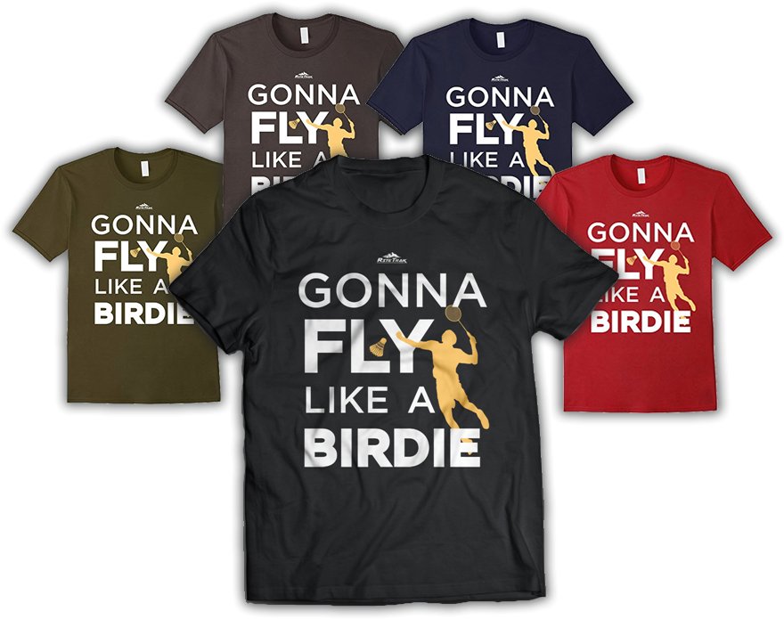 Badminton T-shirt Gonna Fly Like A Birdie - Active Shirt (881x710), Png Download