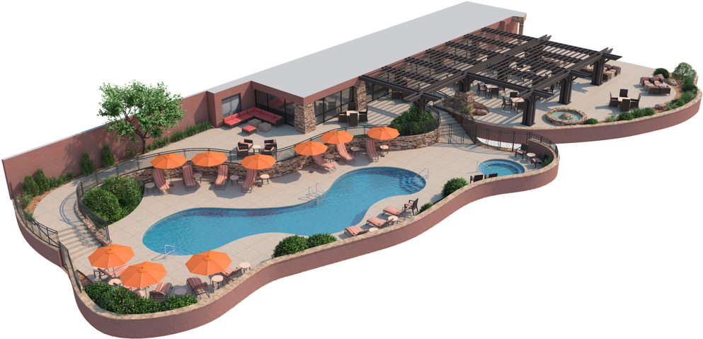 View 3d Floor Plans - Scale Model (1024x768), Png Download