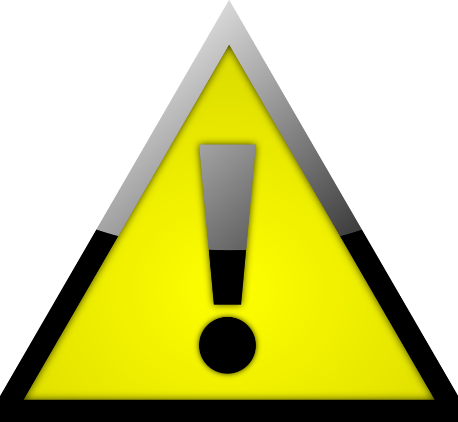 Dangerous Things That Can Happen With Plumbing - Yellow And Black Warning Sign (895x826), Png Download