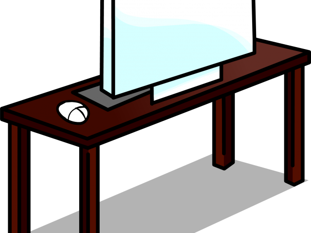 Table Clipart Computer Table - Escritorio Png (640x480), Png Download